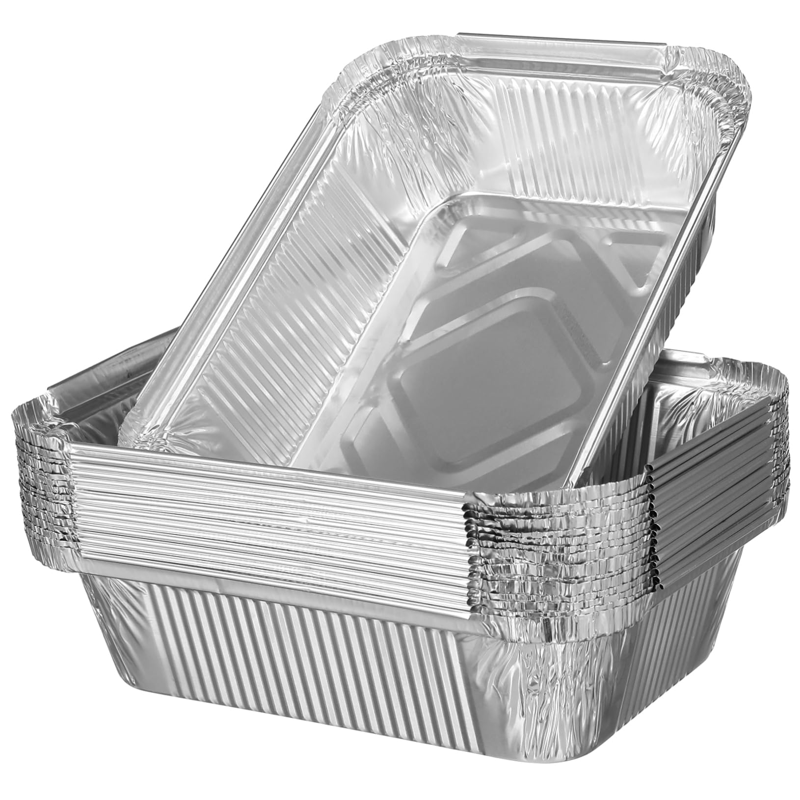 Cabilock 20pcs Square Tin Foil Bbq Trays Outdoor Grill Tray for Outdoor Grill Barbecue Tableware