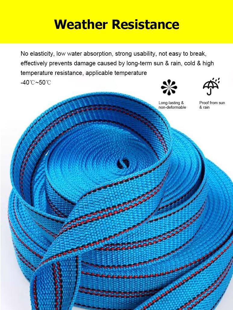 Correas de Amarre con trinquete Azul de 1 a 20 m de Largo, Resistencia a la Rotura de 11,023 Libras, for Remolque, camión, mudanza, Kayaks, Techo de automóvil(3sets,8m/26.2Ft)