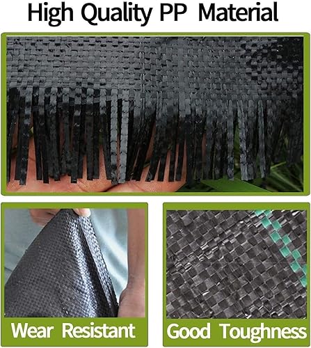 Miniatura 3 de Tela de paisaje de 6 pies x 50 pies, tela de paisaje resistente de alta calidad de 3.2 onzas, barrera de malezas, bloque de malezas, alfombrilla de