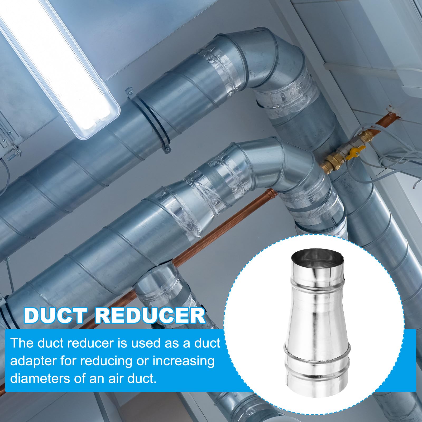 PATIKIL 4 Inch to 3 Inch Round Duct Reducer Increaser Connector - Image 4