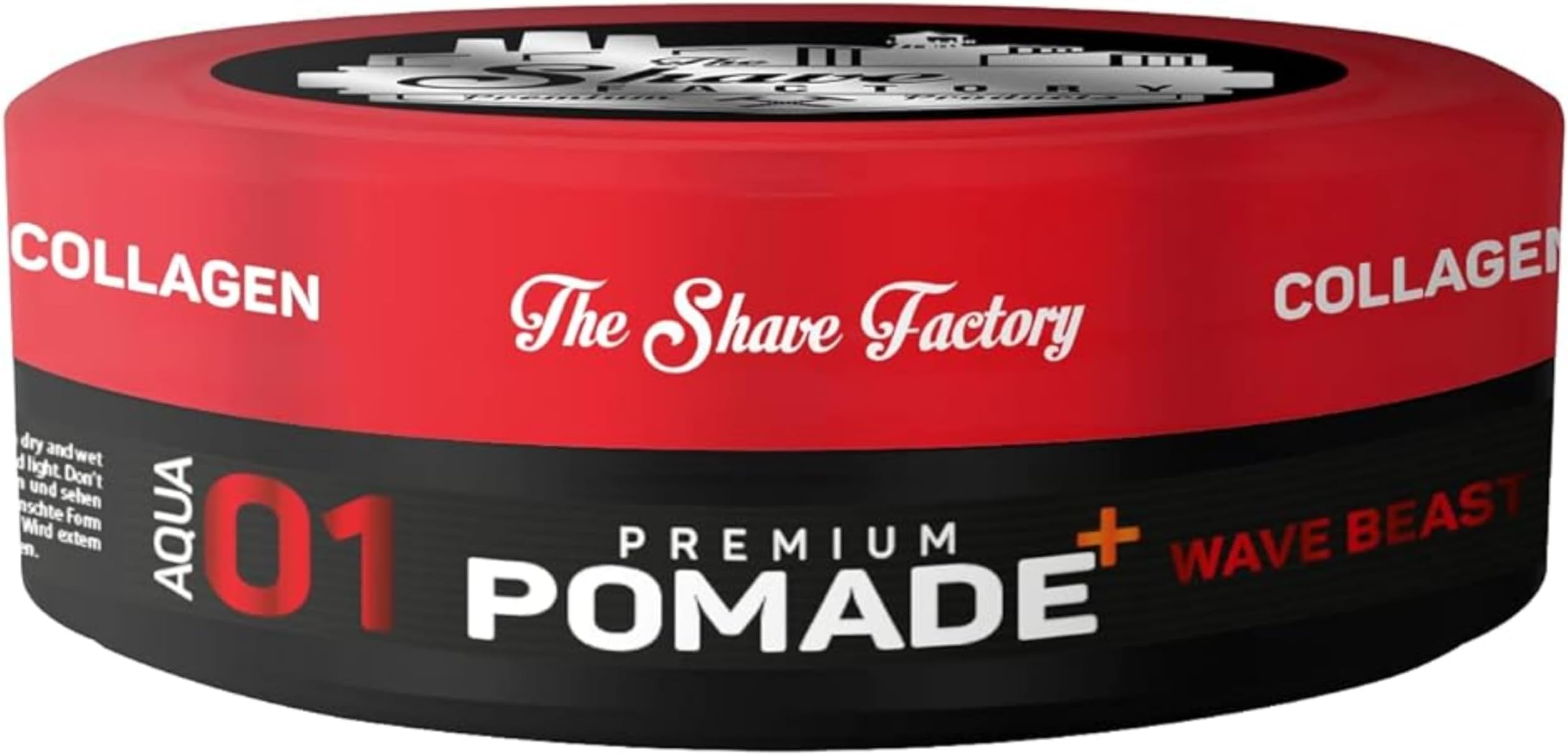 The Shave Factory Premium Pomade 150ml 01 Wave Beast with Collagen Extra Hold Extra Shine