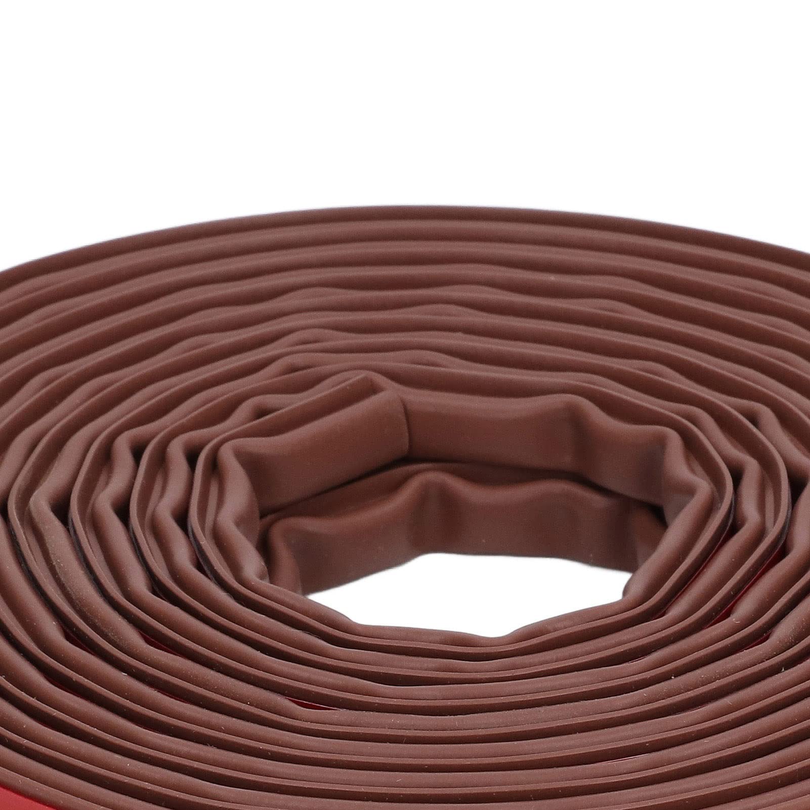 Ejoyous Striscia di Tenuta per Porta da 6 M Striscia di Tenuta in Gomma Siliconica di Autoadesiva da 10 Mm per Finestra per Ufficio Domestico Marrone Blocca il Rumore del e la Polvere per Porte