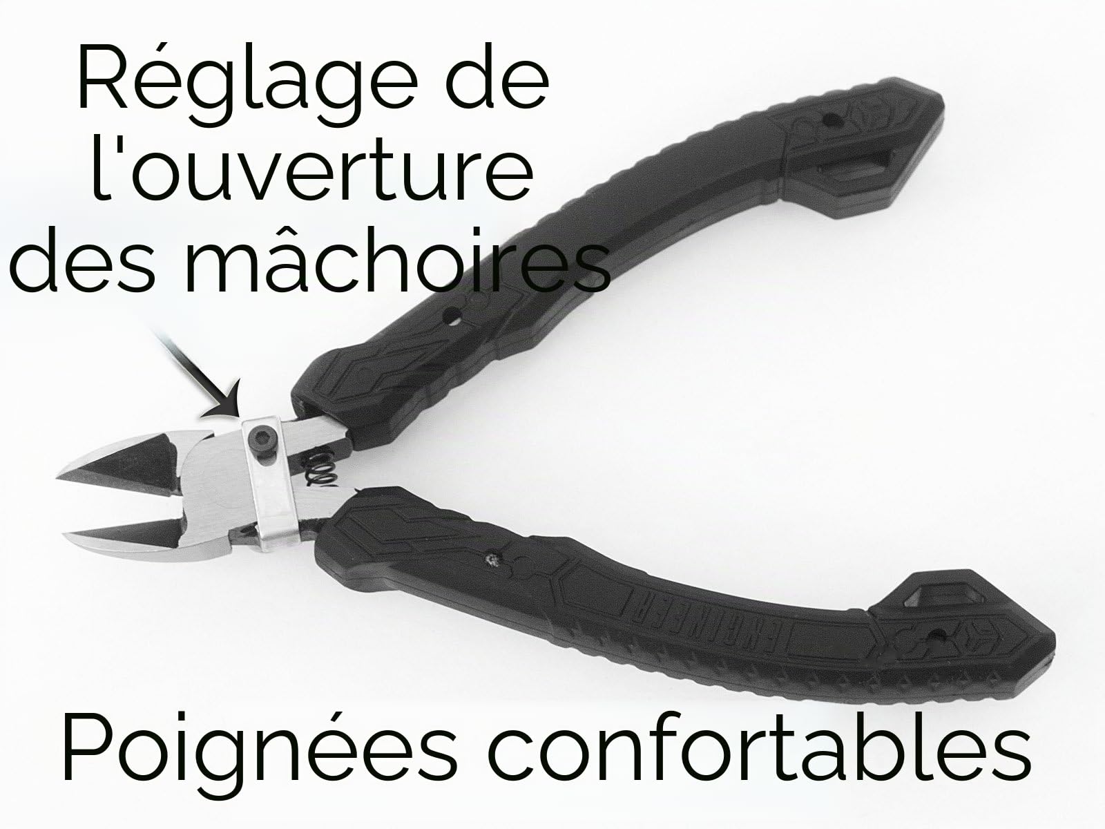 Pince coupante de précision latérale et compacte (cisaille latérale PCB) - Qualité professionnelle - Sécurité antistatique - Avec mâchoires en acier trempé au carbone. Engineer NS-04.
