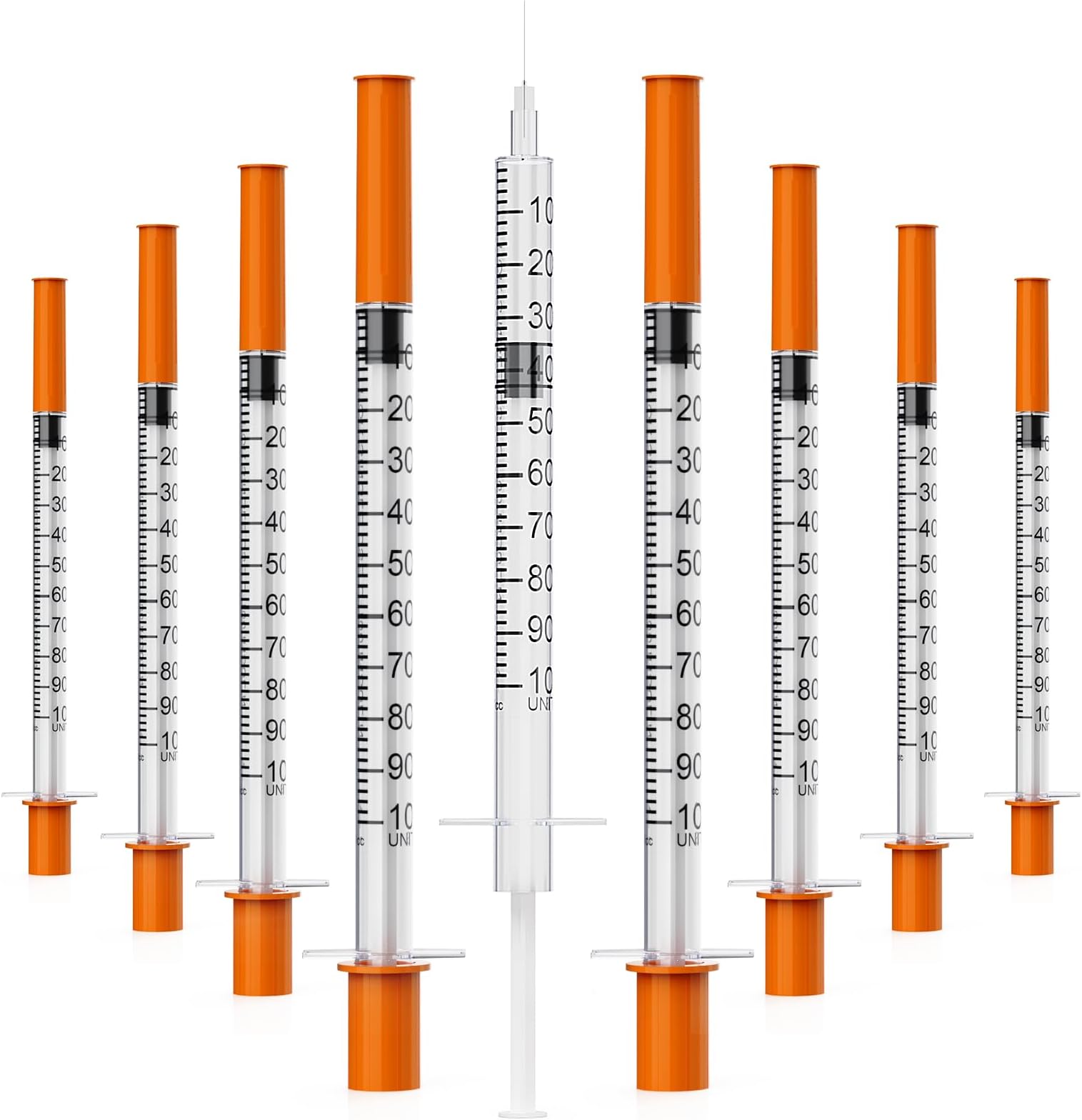 1ml/cc Syringe with Needle, 30 Gauge 1/2 inch Disposable Lab Dispensing Supplies Individually Wrapped, Pack of 25