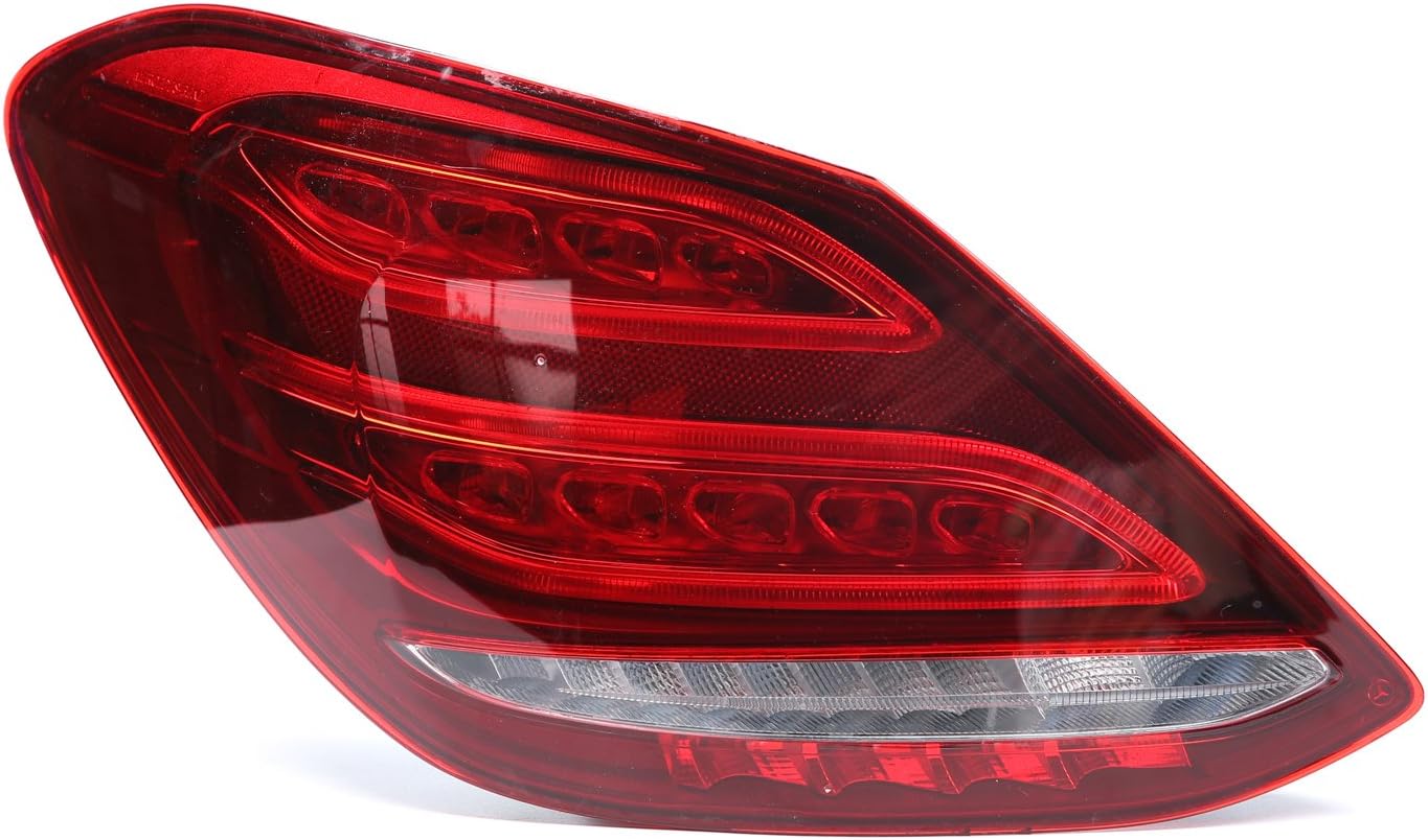 Full LED Brake Reverse taillight, Rear Stop Lamp with LED Bulbs Assembly Replacement for Benz W205 C-Class 2015-2018, 1 Pc Left Tail Lamp