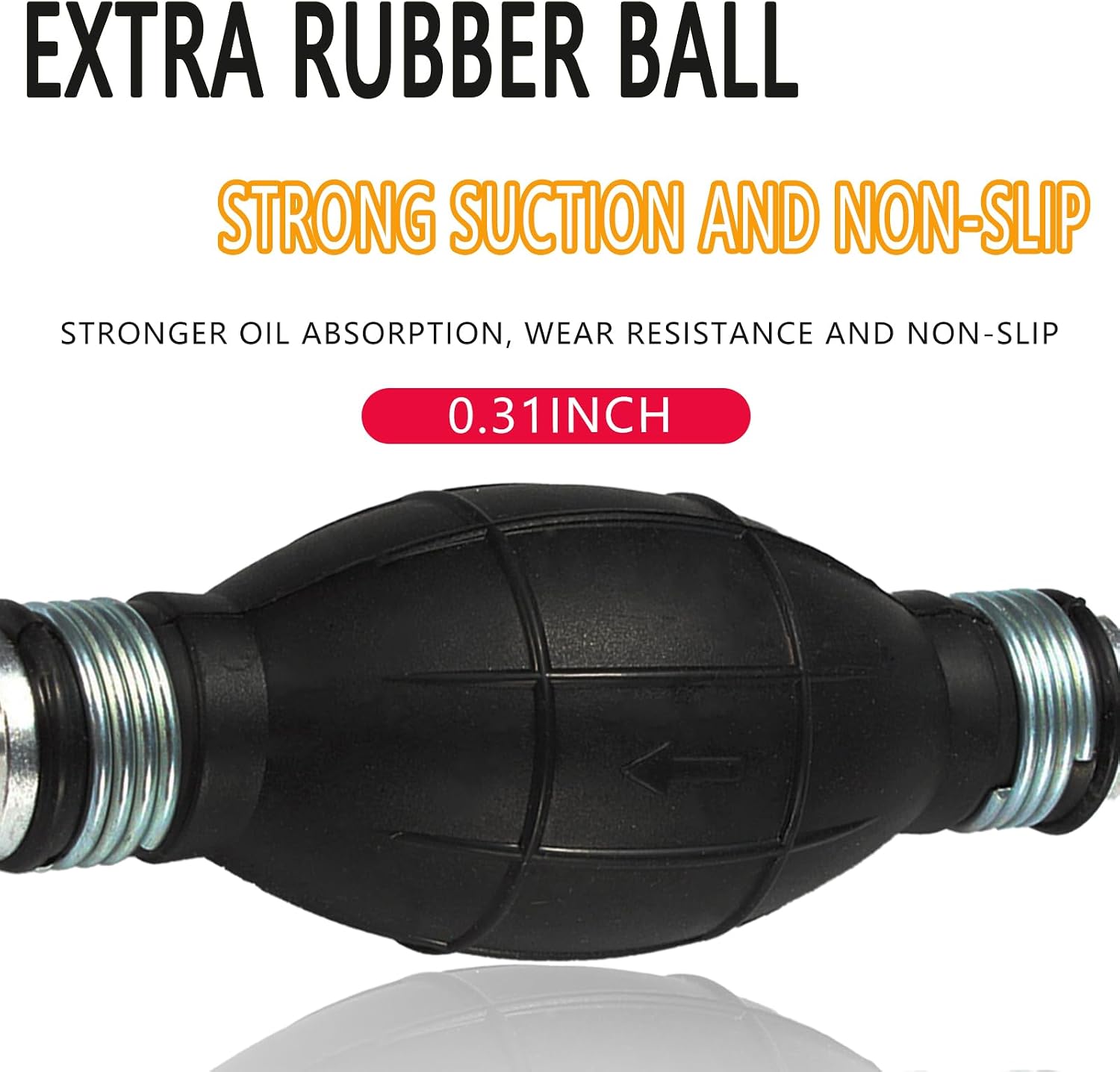 1 Pcs 8mm Fuel Pump Fuel Line Hand Primer Bulb. Suitable For Most Cars, Boats, Motorcycles(8 Black)