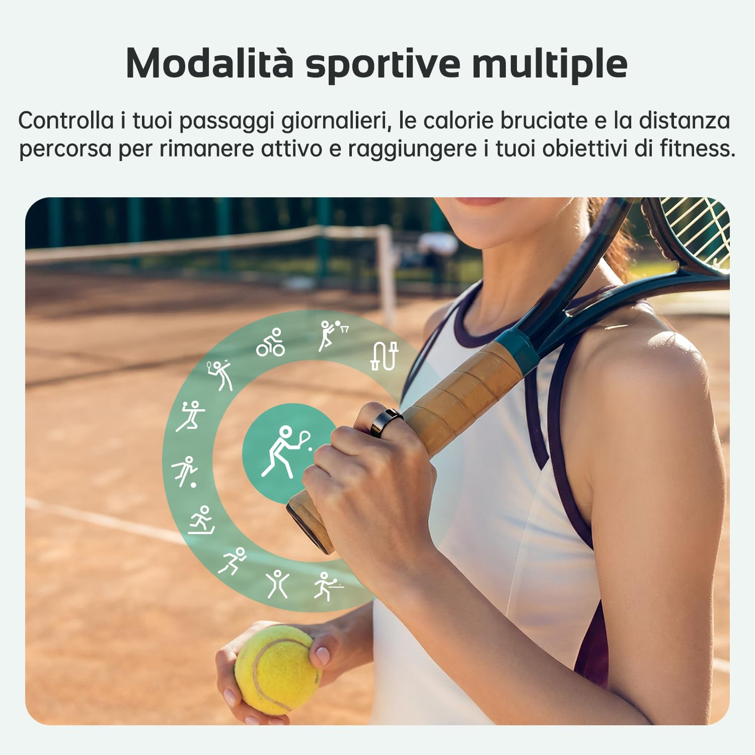 opove Smart Ring, Anello Smart con App Senza Abbonamento, Monitoraggio del Sonno, Frequenza Cardiaca, HRV, Anello Fitness Tracker, Batteria fino a 8-12 Giorni, Compatibile con iOS & Android, Nero-9
