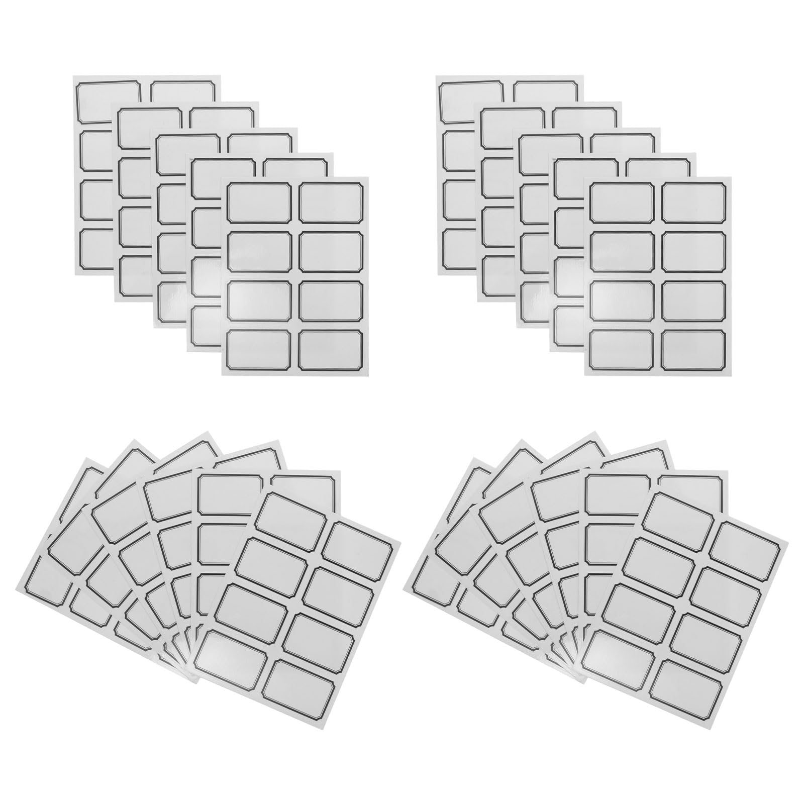 Etichette Adesive Cancellabili Pvc Trasparente 40 Fogli | Organizzazione e Imballaggio, Superficie Riscrivibile e Resistente All’acqua, Uso Versatile