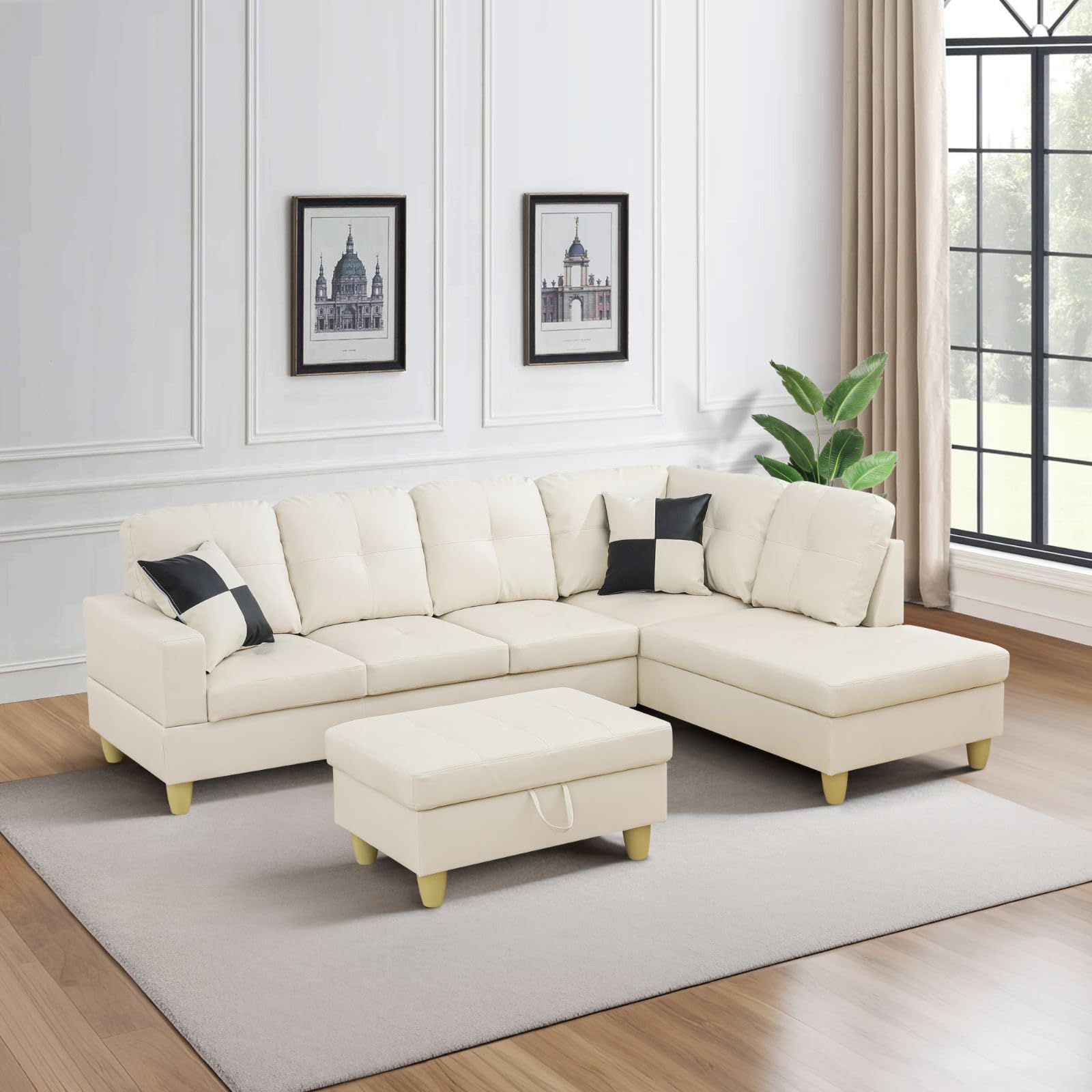 Amazon.com: Plithzy Faux Leather Sofa for Living Room,103