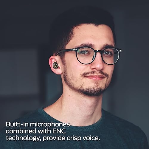 Miniatura 6 de Monster Wireless Earbuds, Achieve 300 AirLinks Bluetooth Headphones Touch Control with Charging Case, Bluetooth Earbuds, Black