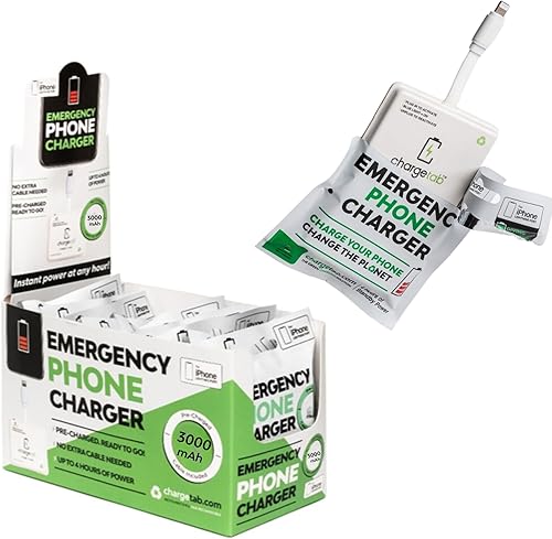 ChargeTab compatible con iPhone, hasta 4 horas de energía en estado standby, sin preocupaciones por el cargador. Paquete de batería portátil de