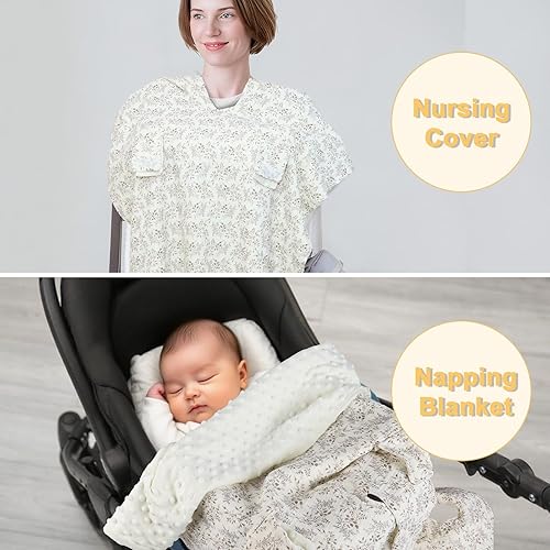 Miniatura 7 de Funda de asiento de coche 2 en 1, toldo de asiento de auto para bebé, funda de lactancia para mamá, escudo fácil de instalar, multiusos  Invierno