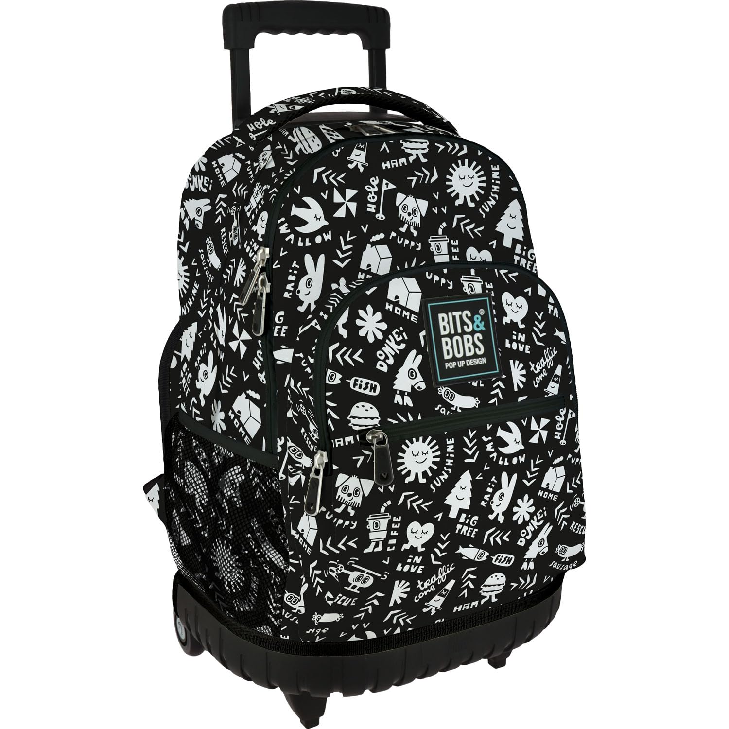 Grafoplás | Mochila con Carro | Ruedas Dobles | 52x37x25cm | Modelo Roller | Colección Elements| Diseño By Elena Corredoira | Perfecto Material Escolar Infantil y Primaria