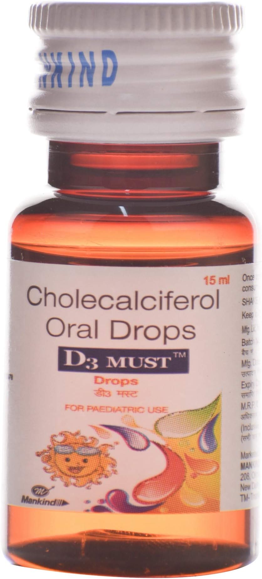 D3 Must - Bottle of 15 ml Oral Drops