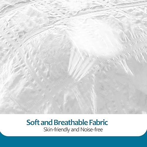 Miniatura 3 de Style Quarters - Juego de edredón de 5 piezas, color blanco, suave, esponjoso, para todas las estaciones, moderno, con edredón, sábana encimera,