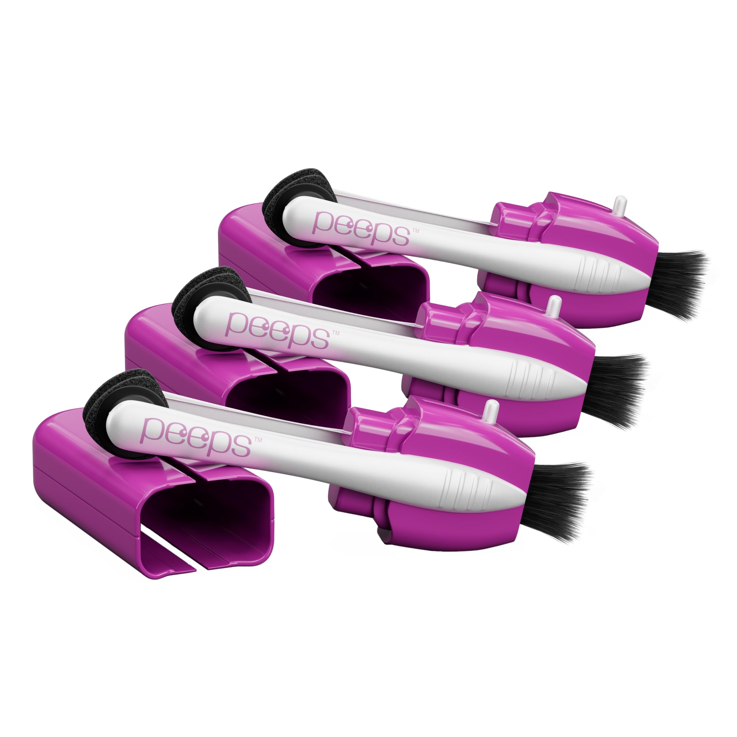 Peeps Lens Cleaner, Glasses Cleaning Tool, Purple Injected, 3 Count