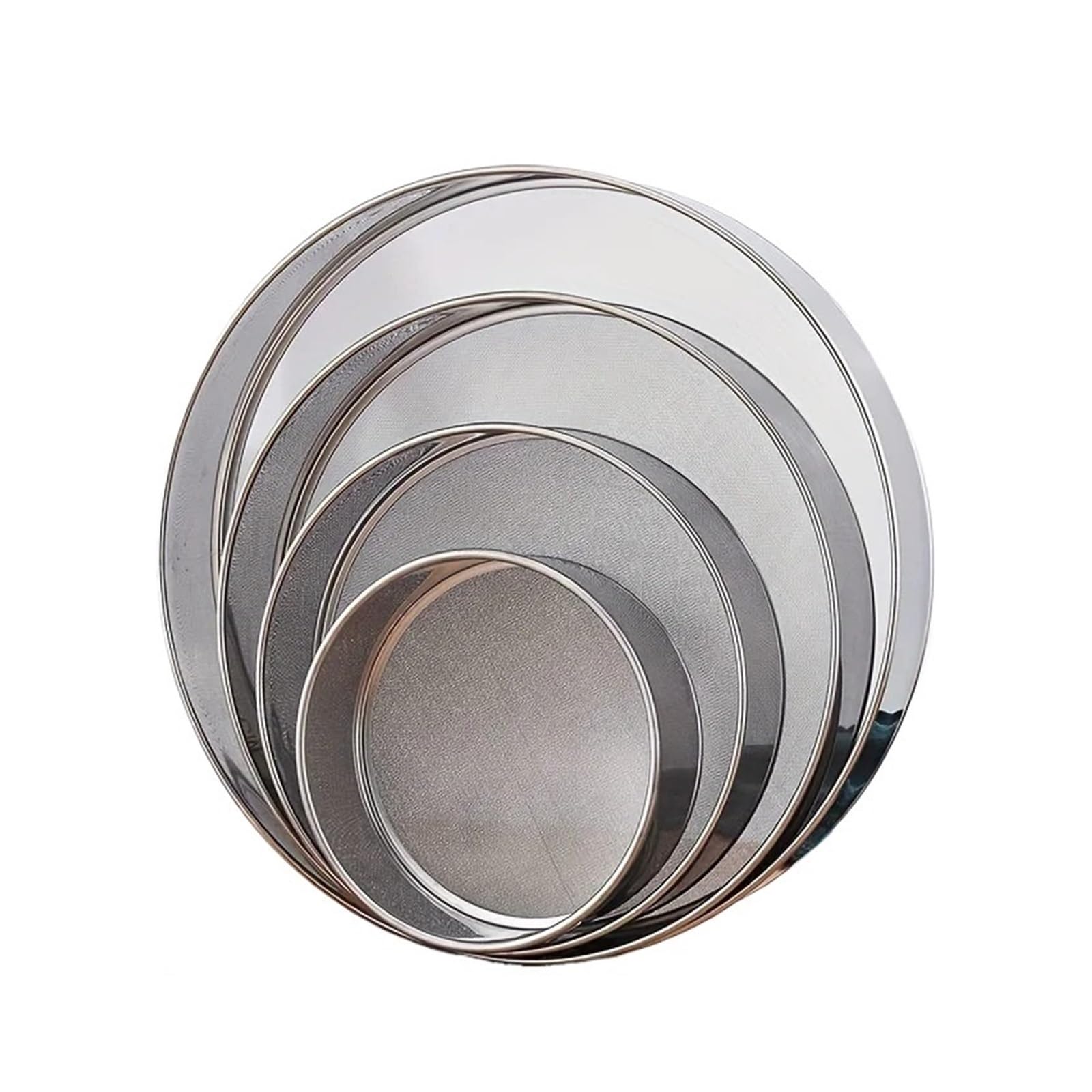 sieb edelstahl 304 Edelstahl Mehlsieb 40 Mesh Verdickt Sesam Backen Werkzeuge Halten Ultrafeine Mehle Sift(Diameter-25cm)