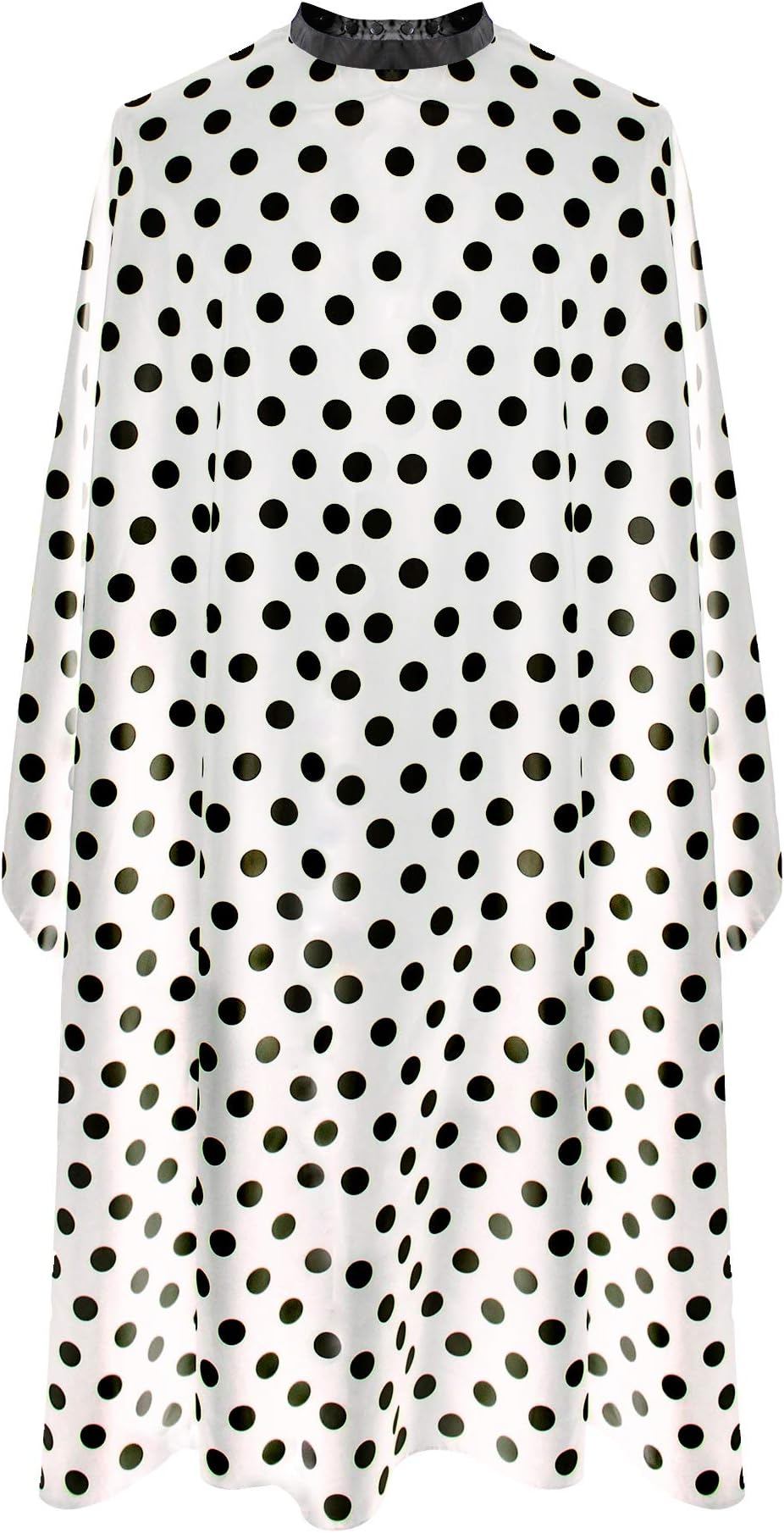 Professional Salon Cape - Polyester Hair Cutting Cape, 54"x62", Black and White Dots