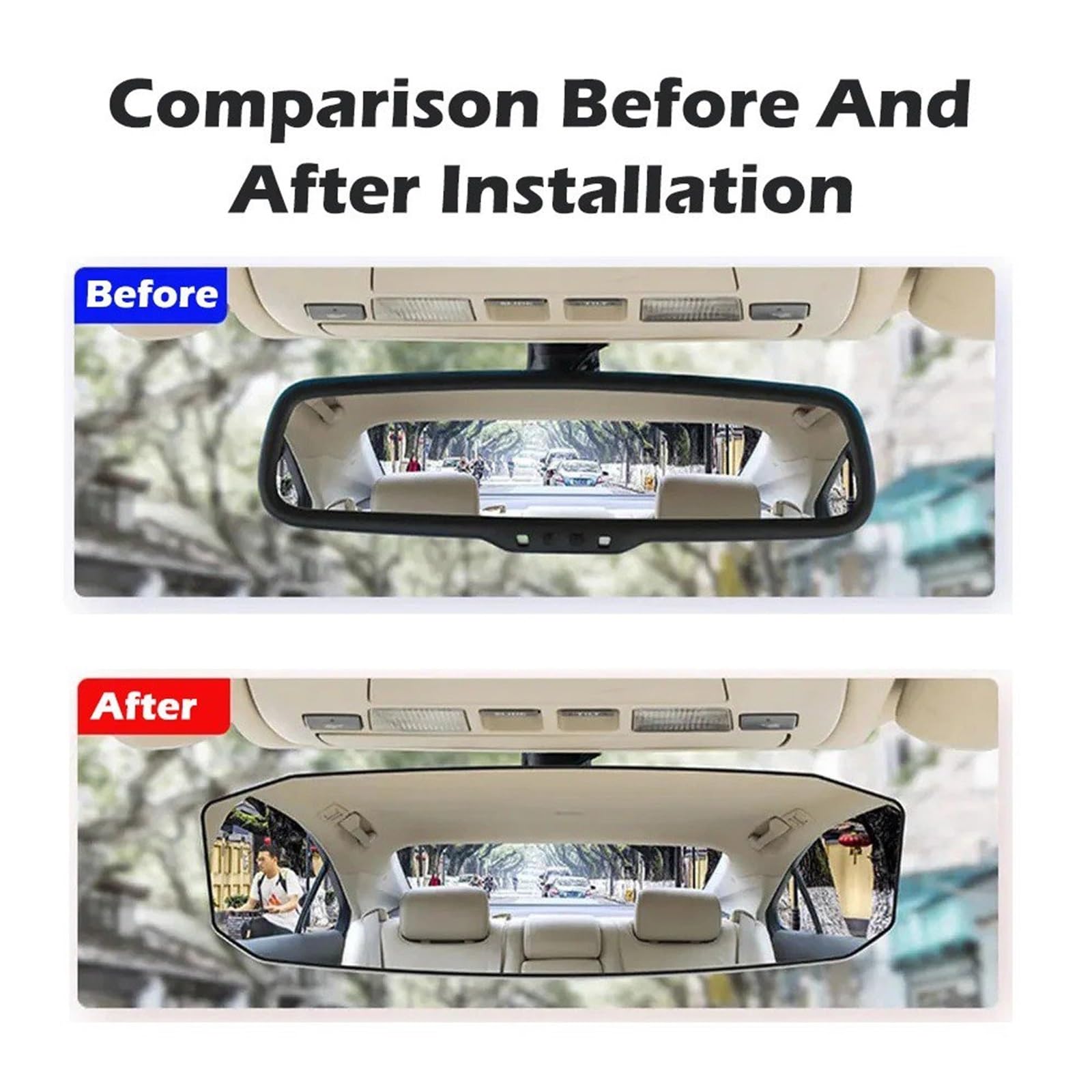 Rétroviseurs bébé pour Voiture, rétroviseur intérieur Grand Angle Convexe, Anti-éblouissement, Vision Large, Moniteur auxiliaire