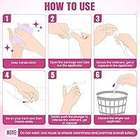 Vista 6 de Paquete de 100 aplicadores de supositorios vaginales desechables para mujeres, se adapta a la mayoría de lubricantes, cremas, geles, píldoras