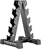 4-Tier Dumbbell Rack Stand, A-Frame Metal Weight Rack with Handle – Space-Saving Strength Training Dumbbell Storage for Home Gym