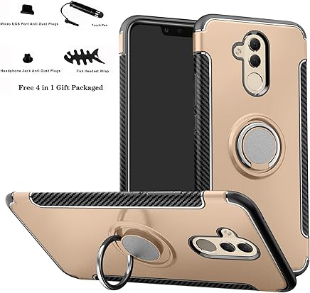 Labanema Mate 20 Lite Funda, 360 Rotating Ring Grip Stand Holder Capa
TPU + PC Shockproof Anti-rasgu?os tel?fono Caso protecci?n C?scara
Cover para Huawei Mate 20 Lite - Oro : Carcasas y fundas