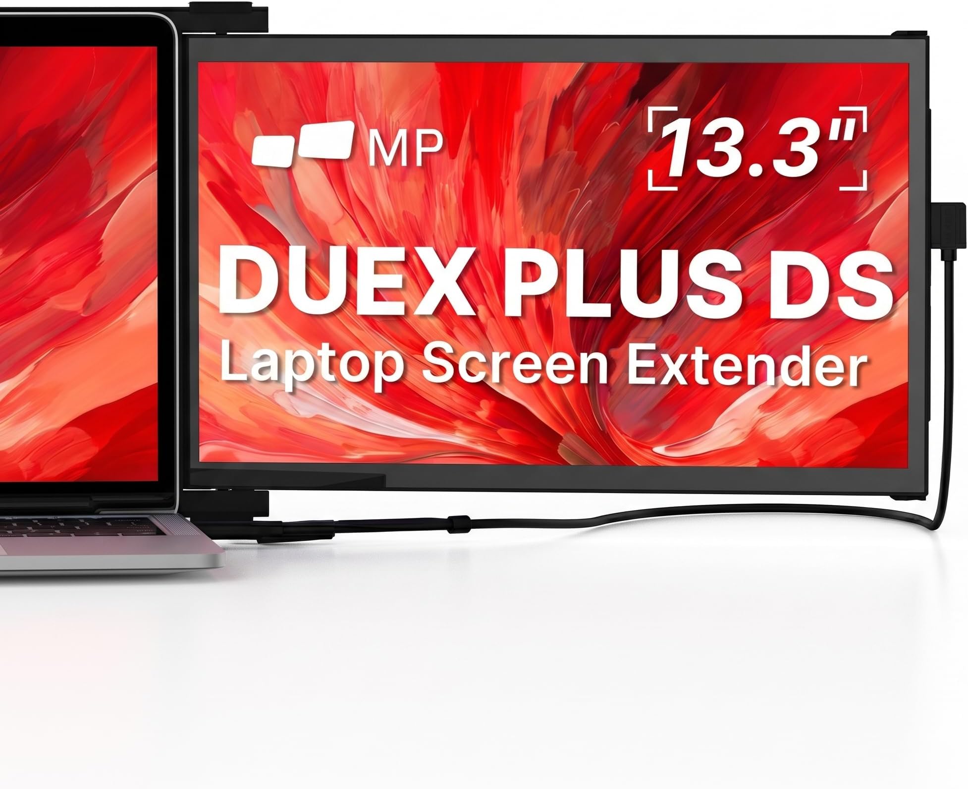 - New Mobile Pixels Duex Plus DS Portable Monitor, 13.3" FHD 1080P Ultra Slim Laptop Monitor, HDMI/USB C Plug and Play Laptop Screen Extender for 13"-14" Laptops, Windows/Mac/Android/Switch Compatible