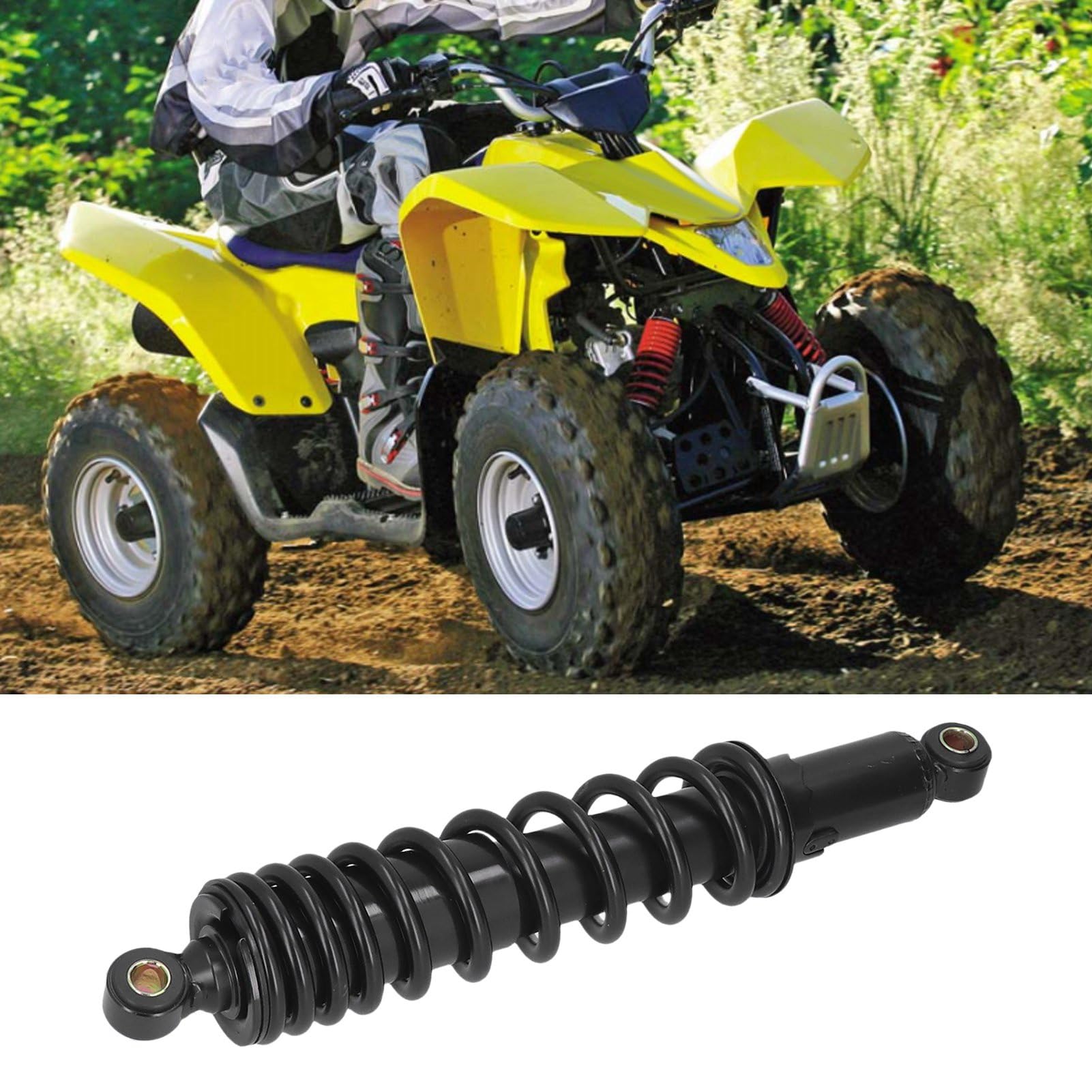 KIMISS Uniwersalny Amortyzator Pneumatyczny do Quadów Sportowych ATV Go Kart - Regulowana Wymiana Tłumienia Sprężyny 355 Mm - Idealne Dopasowanie do Motocykli o Pojemności 50 Cm3-250 Cm3