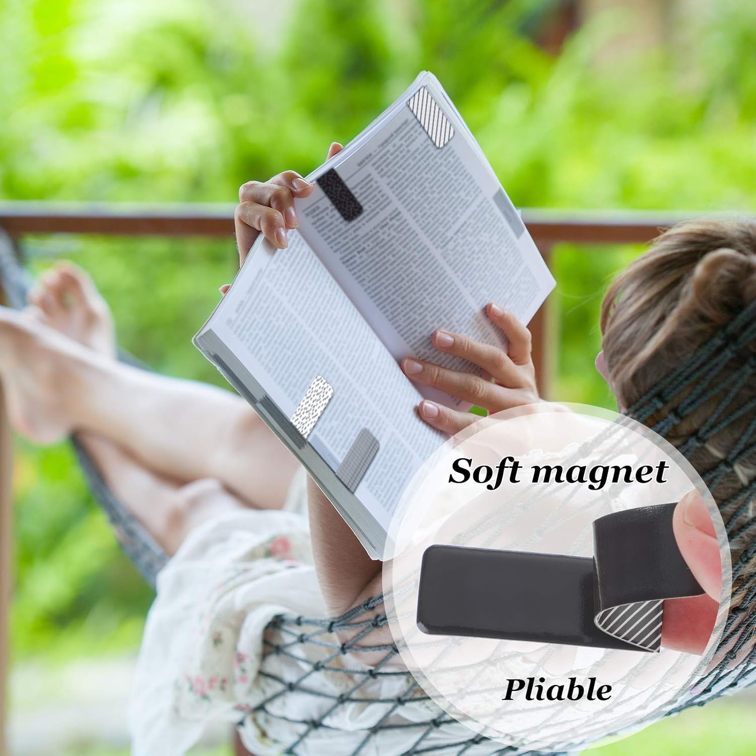 Zonon 30 Pieces Magnetic Bookmarks Assorted Magnetic Page Markers Set for Student Book Lovers Stationery Present Magnet Bookmarks Clips (Black and White) - Image 7