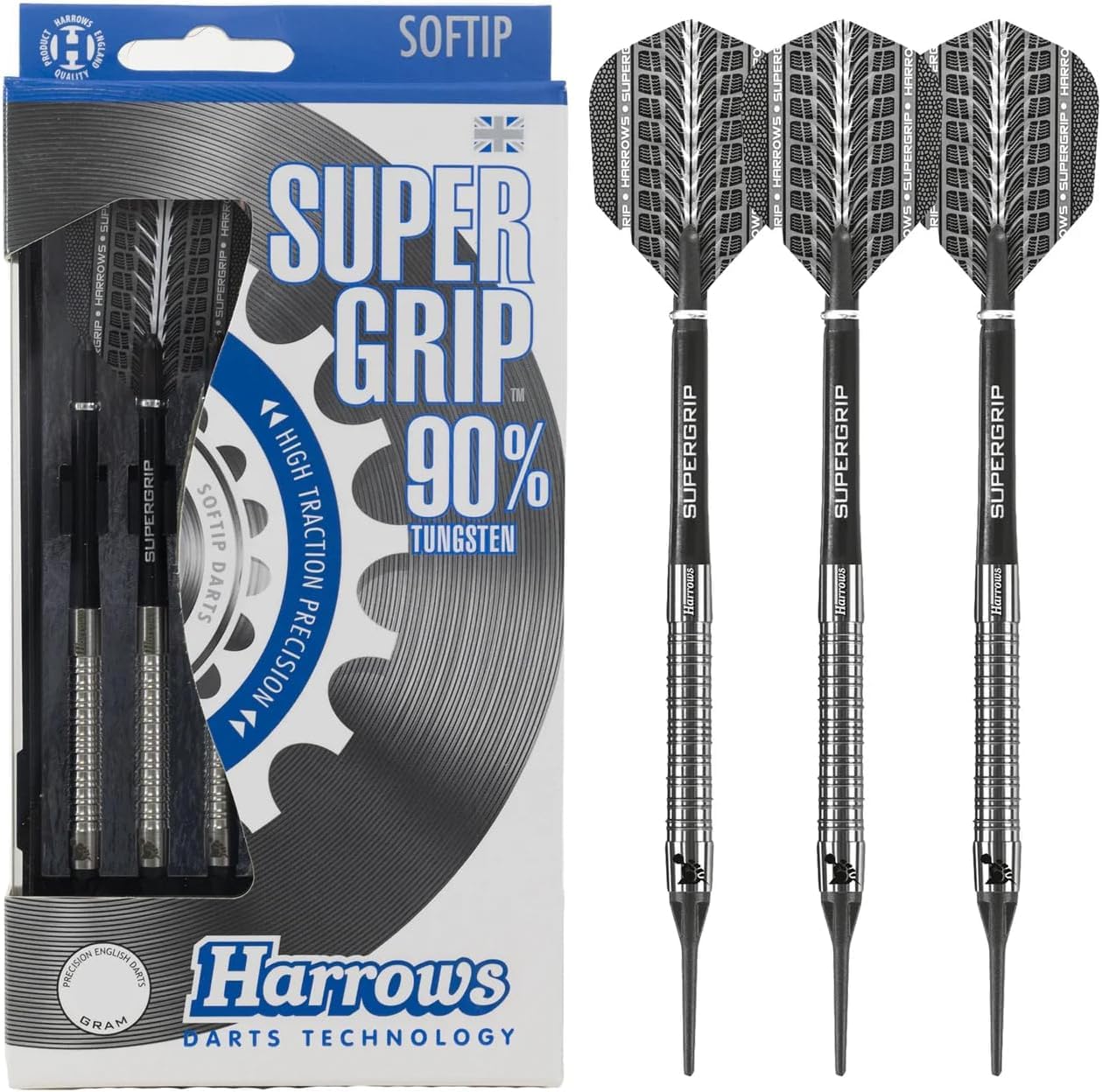 HARROWS Fléchettes SUPERGRIP 90% TUNG 16 G
