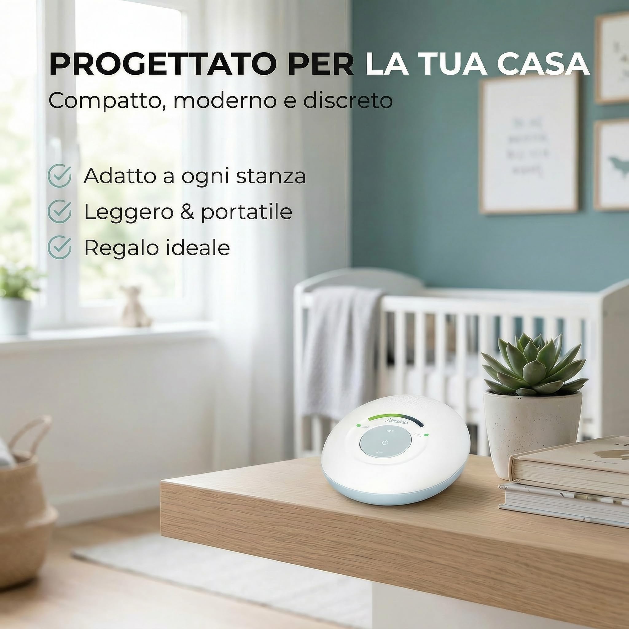 Alecto DBX110 Babyphone Audio Babymonitor digitale DECT 300 m LED VOX bianco