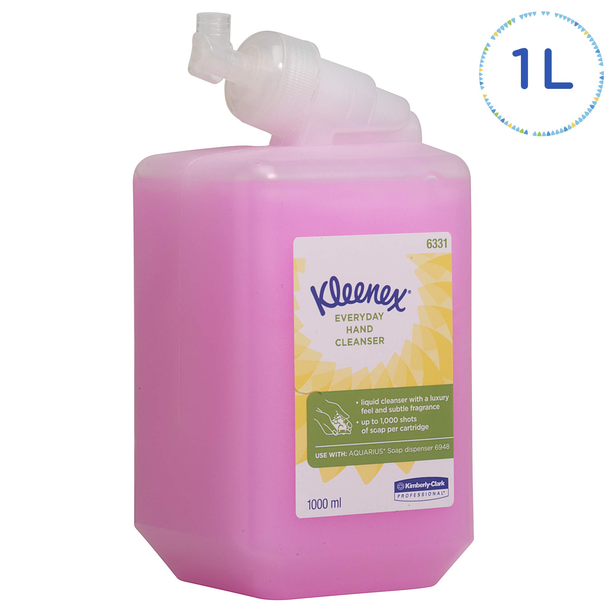 Kleenex Seife 6331 - Handseife für die tägliche Verwendung, rosa, 6 x 1 L & Scott Essential Schaum-Seife für die tägliche Verwendung 6340