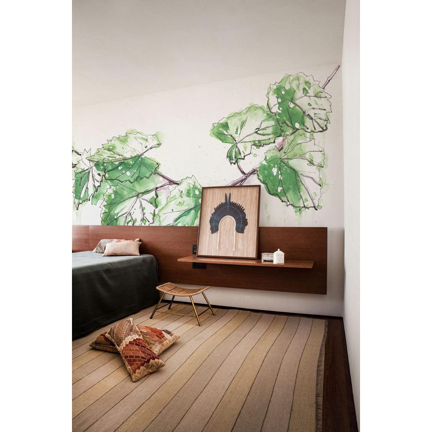 Magic-Stick stickers muraux deco meuble chambre papier peint auto-adhesif feuilles de vigne