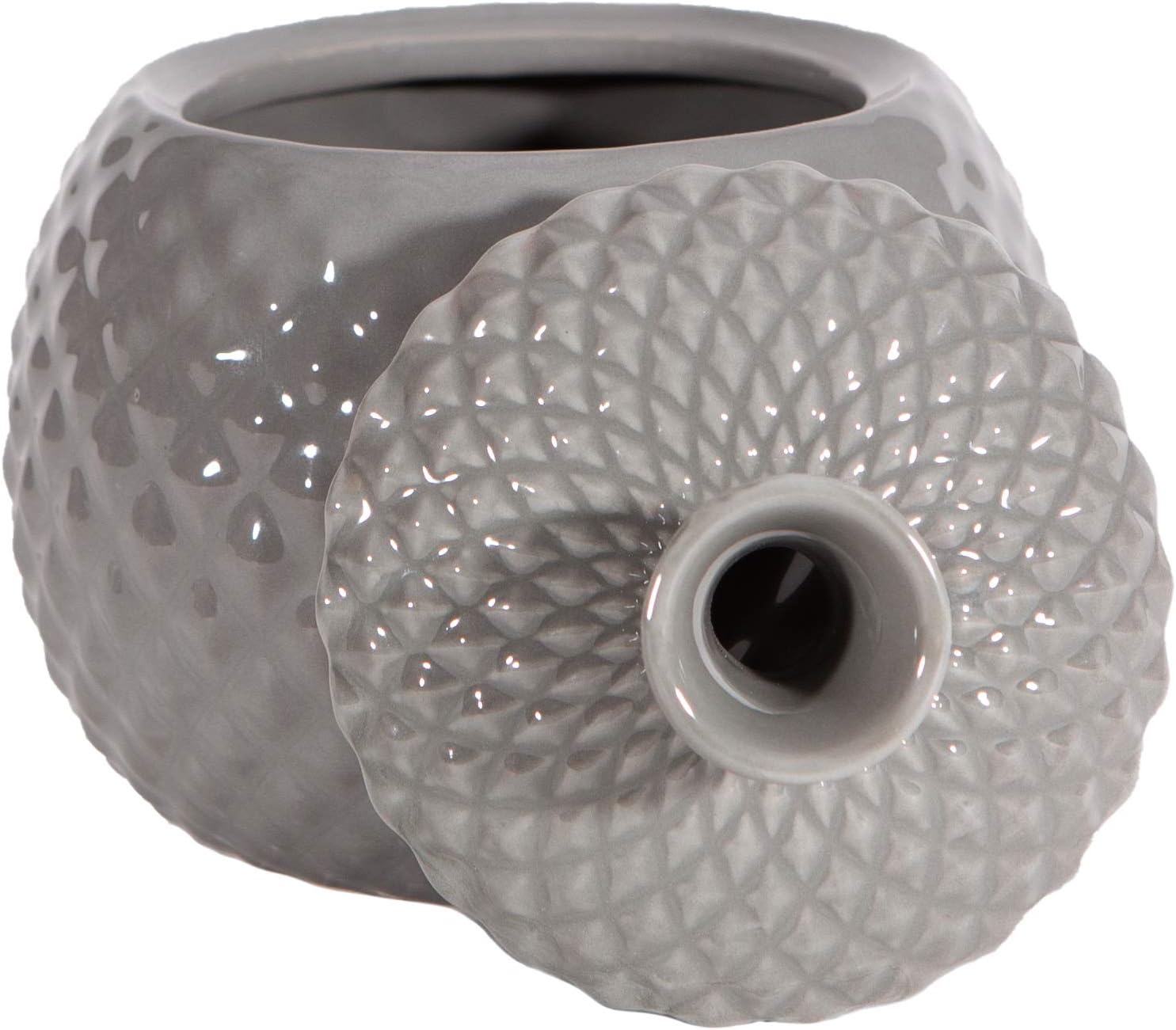 Fruit Fly Jar for Home Kitchens - Decorative, Effective, Kid and Pet Friendly (Grey)