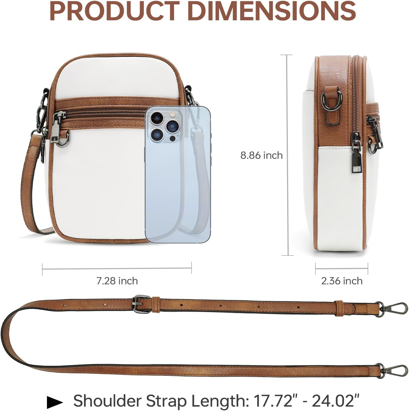 GEMIU Small Crossbody Bags for Women Trendy, Vegan Leather Cross Body Purse, Shoulder Cell Phone Purse with Built in Wallet - Image 4