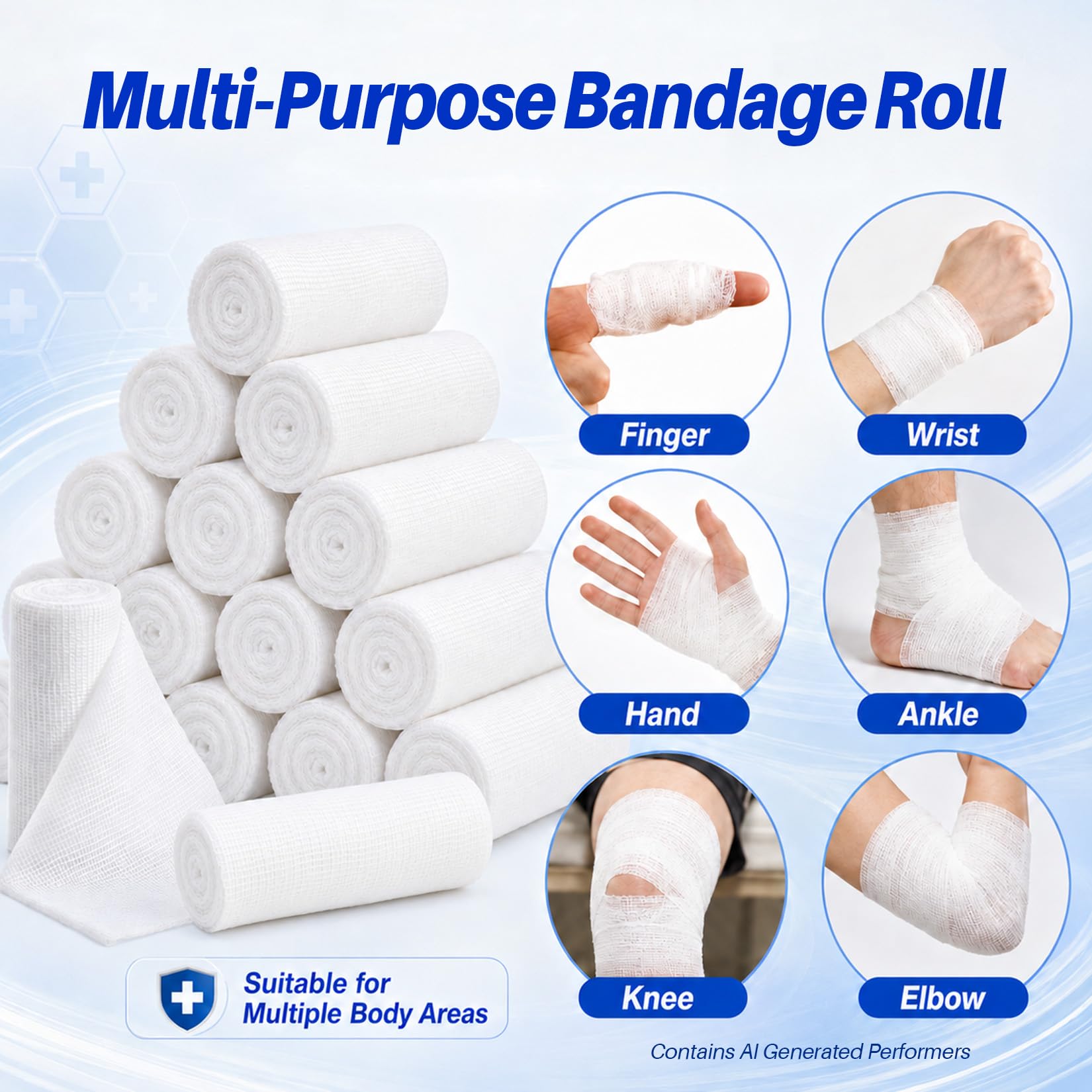 MAQIHAN 15PACK Gauze Rolls Bandages - 3 in x 4.9 Yards Rolled Gauze Wrap — Amazon image 4