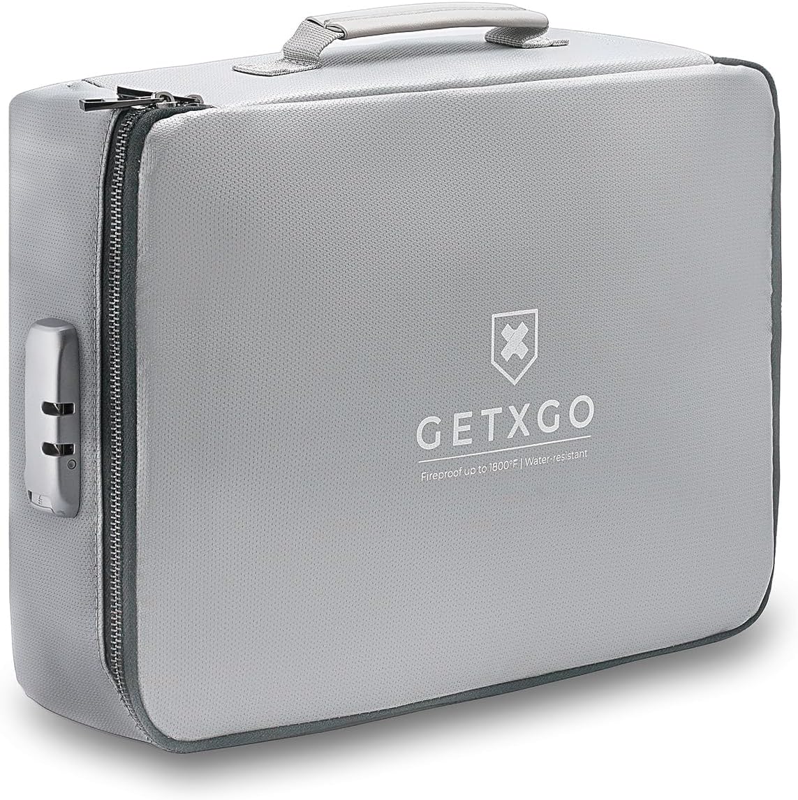 Fireproof Document Box - UL 94 V-0 & NFPA 701 | 1832°F SGS Certified | Water-Resistant Emergency box with Sercured Lock