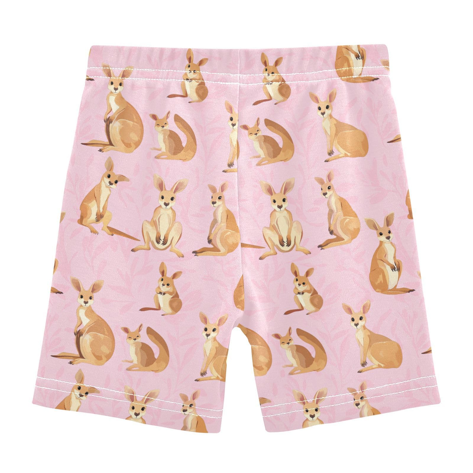 Little Girls Shorts Tight Cotton Khaki Shorts Swimsuit for Beach 4T Funny Kangaroo
