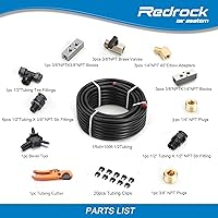 Vista 2 de Kit de Accesorios para Compresor de Aire 1/2" x 100 pies Sistema de Tuberías de Aire Comprimido de Aluminio HDPE Manguera Negra de Compresor de Aire