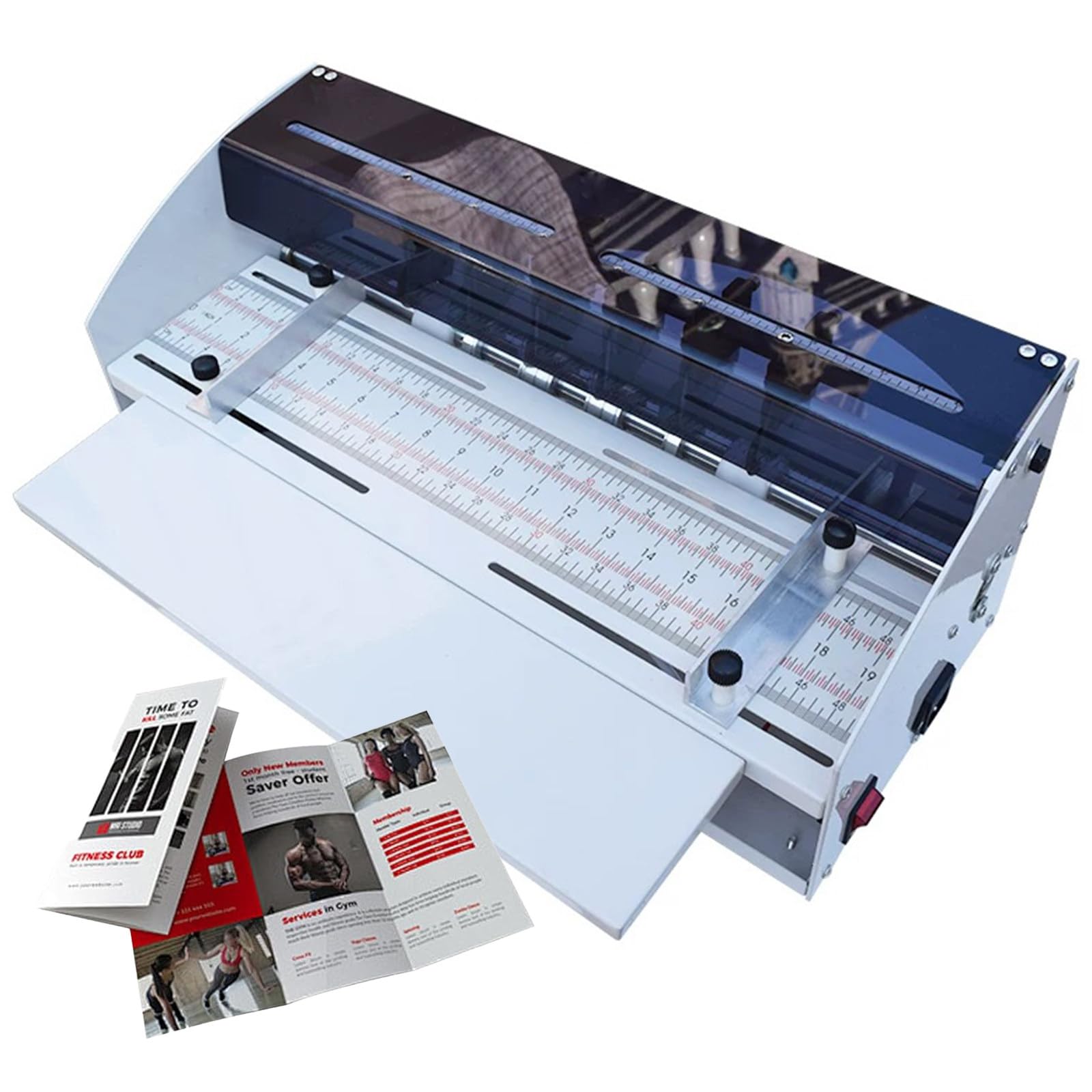 BITYCOW Electric Paper Creaser, Creasing and Perforating Tool for Cardstock up to 500gsm, Features Adjustable Blade Depth and Cutting Function, for Greeting Cards