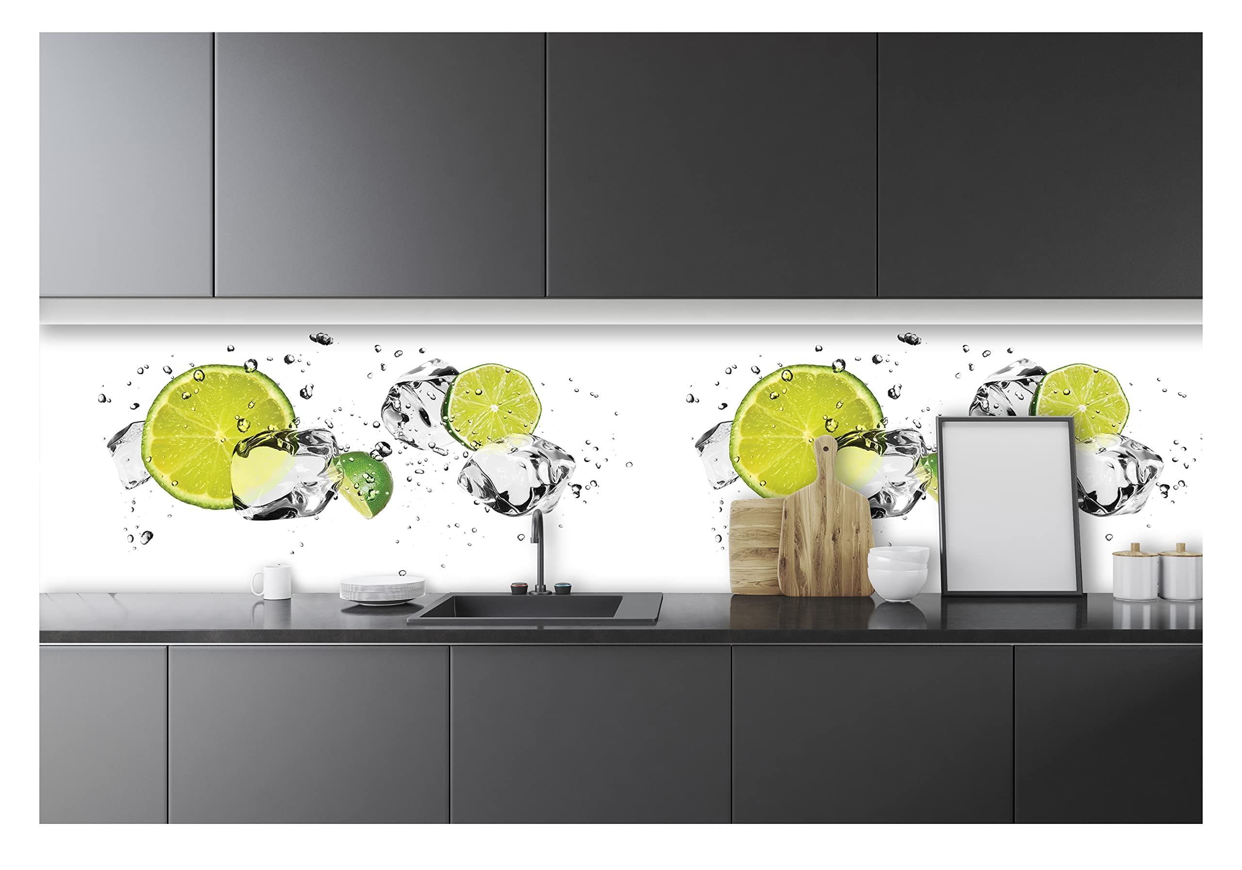 Fototapete Küche Obst Limetten 250x60 cm
