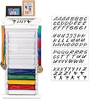 Vista 8 de Tilhumt 10/12 Belts Karate Belt Display Rack with Photo Shelf, Felt Taekwondo Belt Display Rack Martial Arts Belt Display for Adults TKD, BJJ
