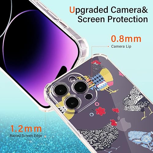 Vista 262 de Roemary Buffertech - Funda protectora para iPhone 13 Pro Max con diseño Golden Retriever, diseño de arcoíris con protector de pantalla