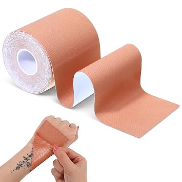 Qianyu Tattoo Cover Up Tape Cuttable Cover Up Patches Waterproof Tattoo Concealing Tape Sweat-Resistant Skin Tone Tattoos Patches to Coverup Tattoos