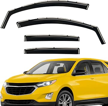 Extra Durable Window Deflectors in-Channel Window Visors Rain Guards Fit for Chevrolet Chevy Equinox 2018-2024, Sun Visors, Wind Vent for Shades, Exterior Car Accessories - 4pcs. AG0008