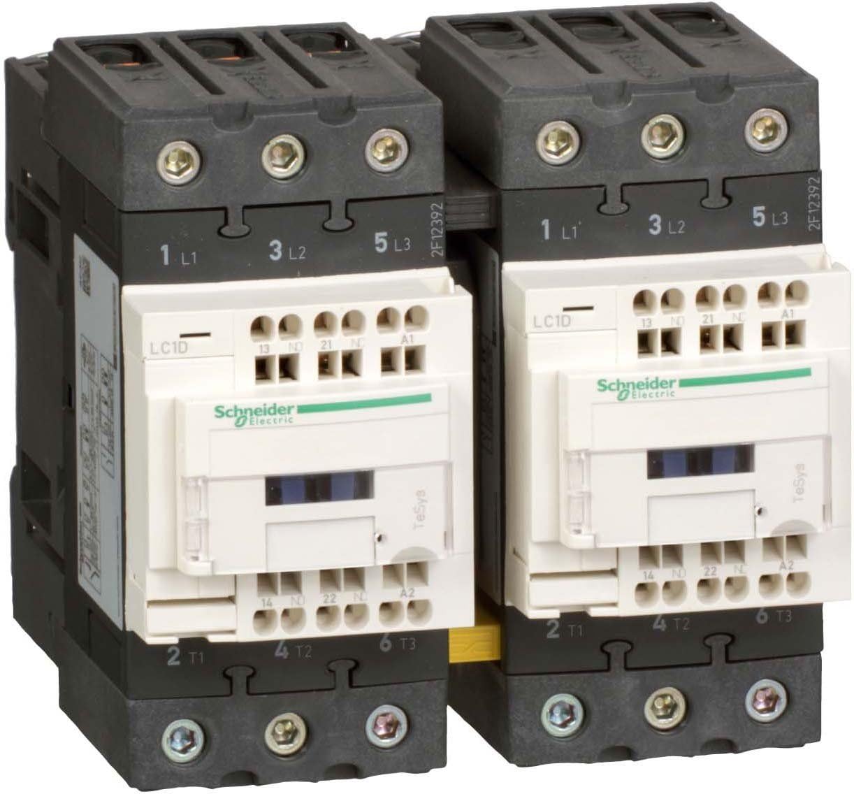 Schneider LC2D12BL Wendeschützkombination – 3p+1S+1Ö, 5,5 KW, 400V, AC3, 12A, 24V DC-Spule, Für Motorsteuerung!