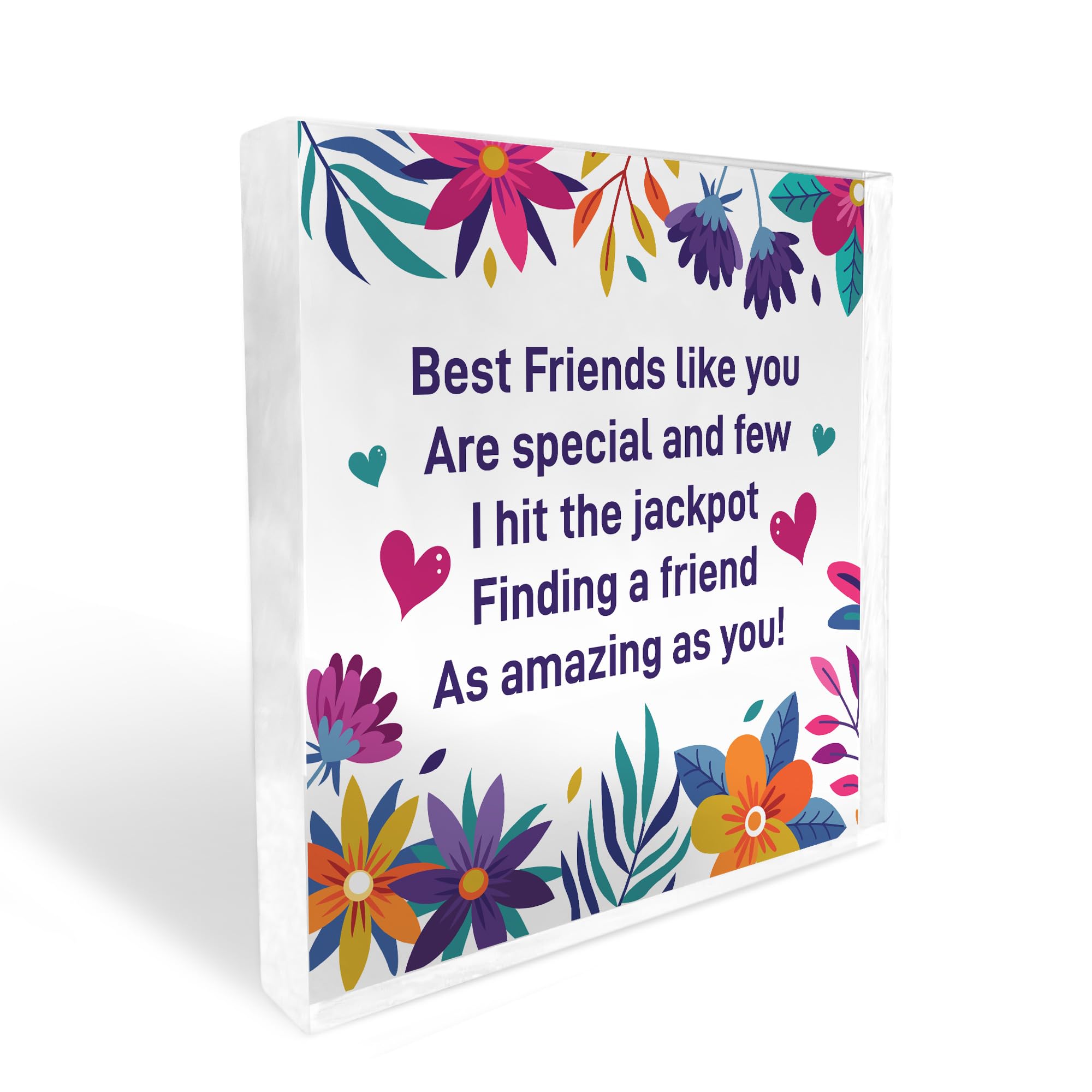 Red Ocean Best Friend Plaque, Gift For Best Friend, Thank You Gift For Him Her, Friendship, Friendship Plaques, Gifts Women Keepsake