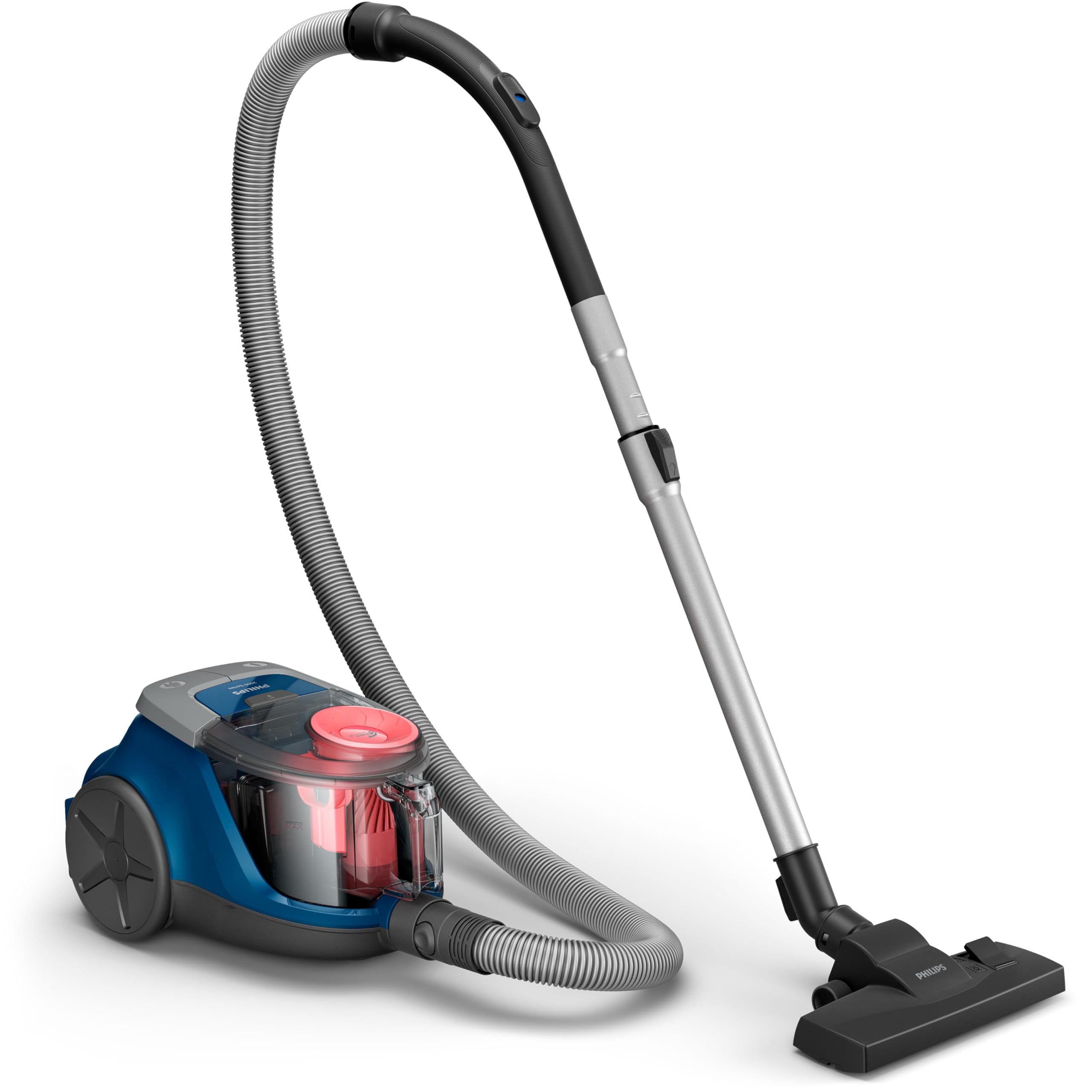 PHILIPS XB2123/09 - Aspirador de bid�n sin bolsa - 850 W - Compacto - 1,3 L - Azul oscuro/Melocot�n