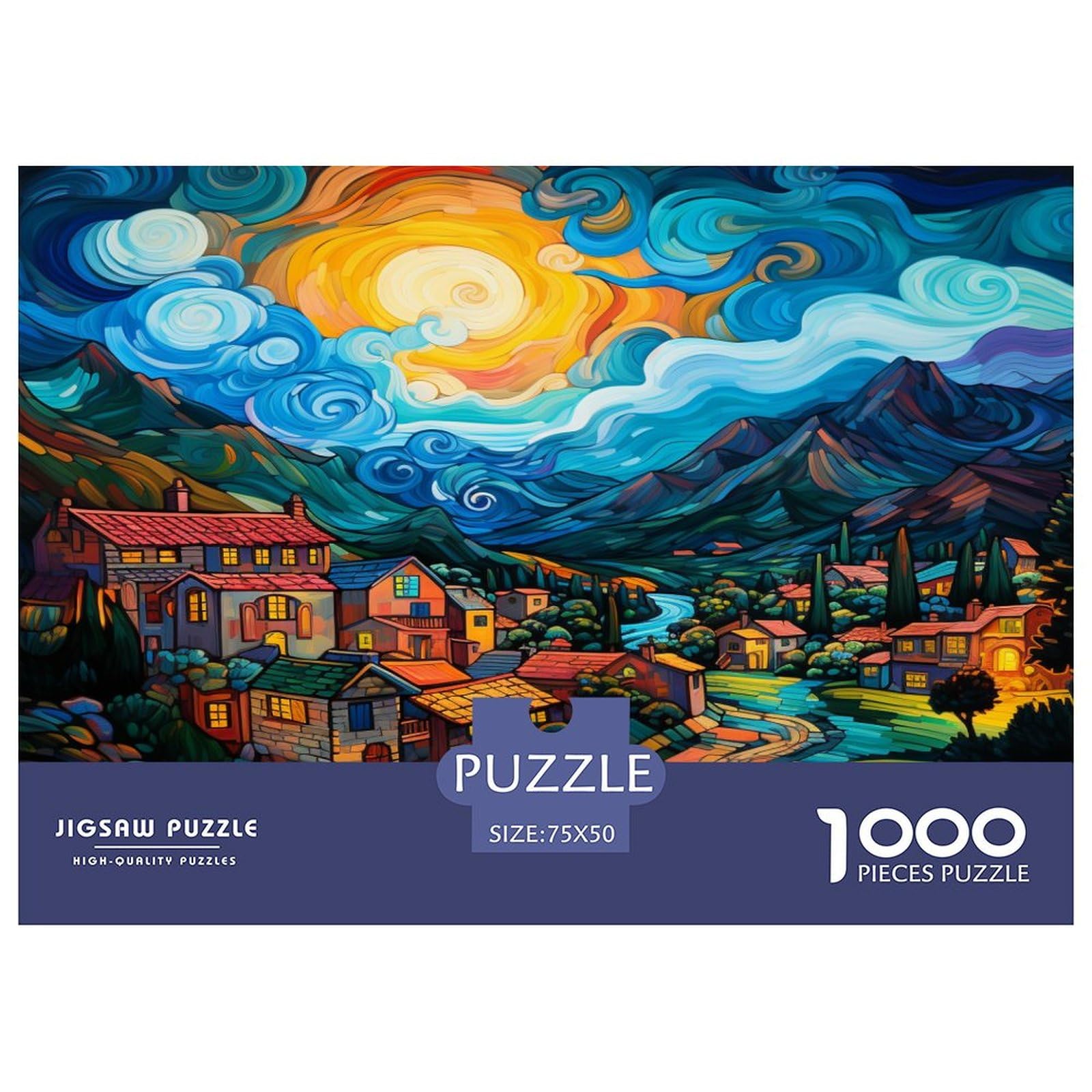 Villages Educa Adult 1000 Puzzle 1000 Cartoon Puzzle Oryginalna Edukacja Puzzle dla dorosłych i młodych miłośników puzzli 1000 sztuk (75 x 50 cm)