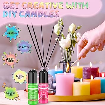 Candle Dye - 48 Colors Liquid Candle Color Dye